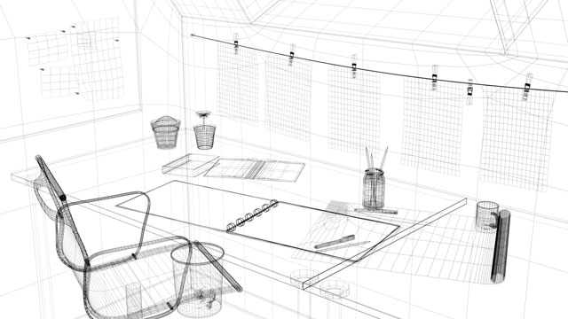 Desk Wireframe