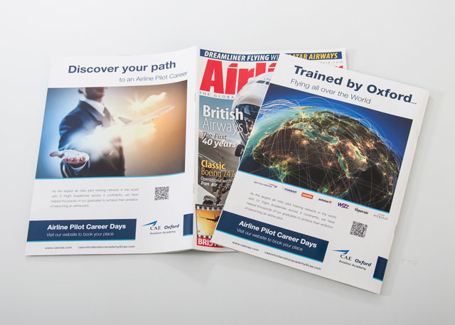 Magazine with adverts